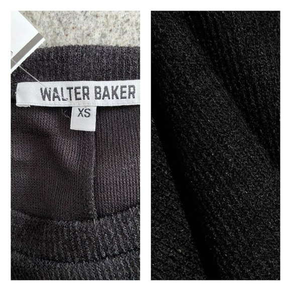 🌸SOLD🌸 NWT Walter Baker | Black Chenille Rib Knit Sweater Dress XS - Picture 10 of 11